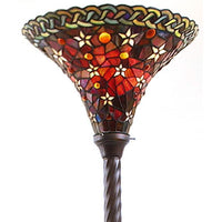Tiffany-style Vintage Star Torchiere Lamp