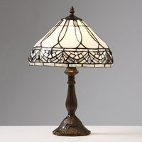 Tiffany-style White Jewels Table Lamp