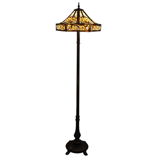 Zuri 18-inch Ivory Tiffany-style Floor Lamp