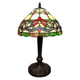 Mathilde 1-light Cursive Tiffany-style 12-inch Table Lamp