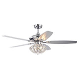 Makore 52 inches Indoor Chrome Finish Remote Controlled Ceiling Fan