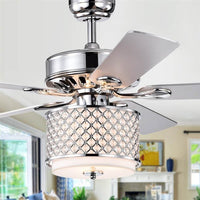 Shelee 52 inches Indoor Chrome Finish Remote Controlled Ceiling Fan